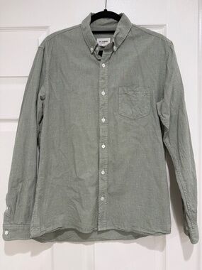 Sezane Octobre Editions Men's Houndstooth Charlie Shirt Green Size L